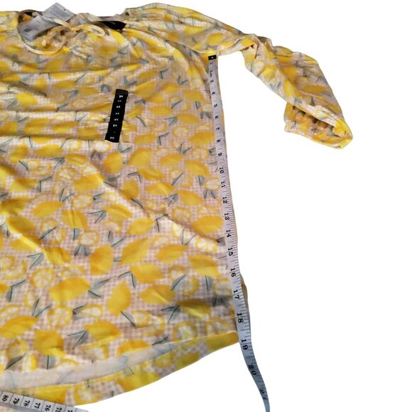 Lands End Womens Lemon Print Top XSmall Tencel Blend Breathable material - Picture 5 of 11